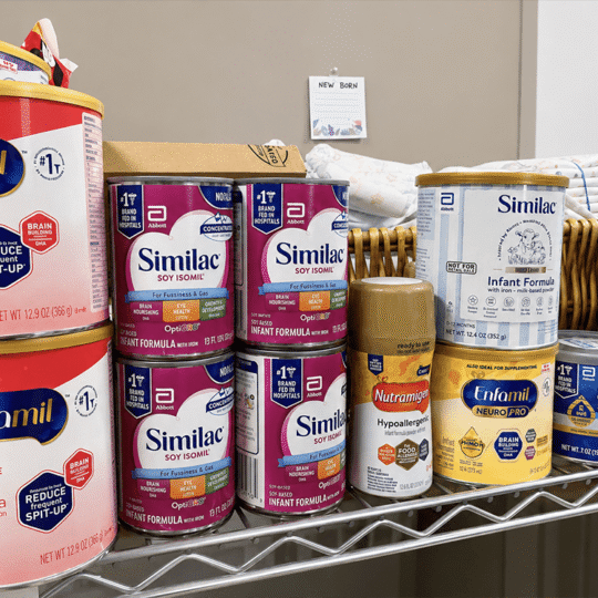 Organized baby care essentials on shelf_Project Salt